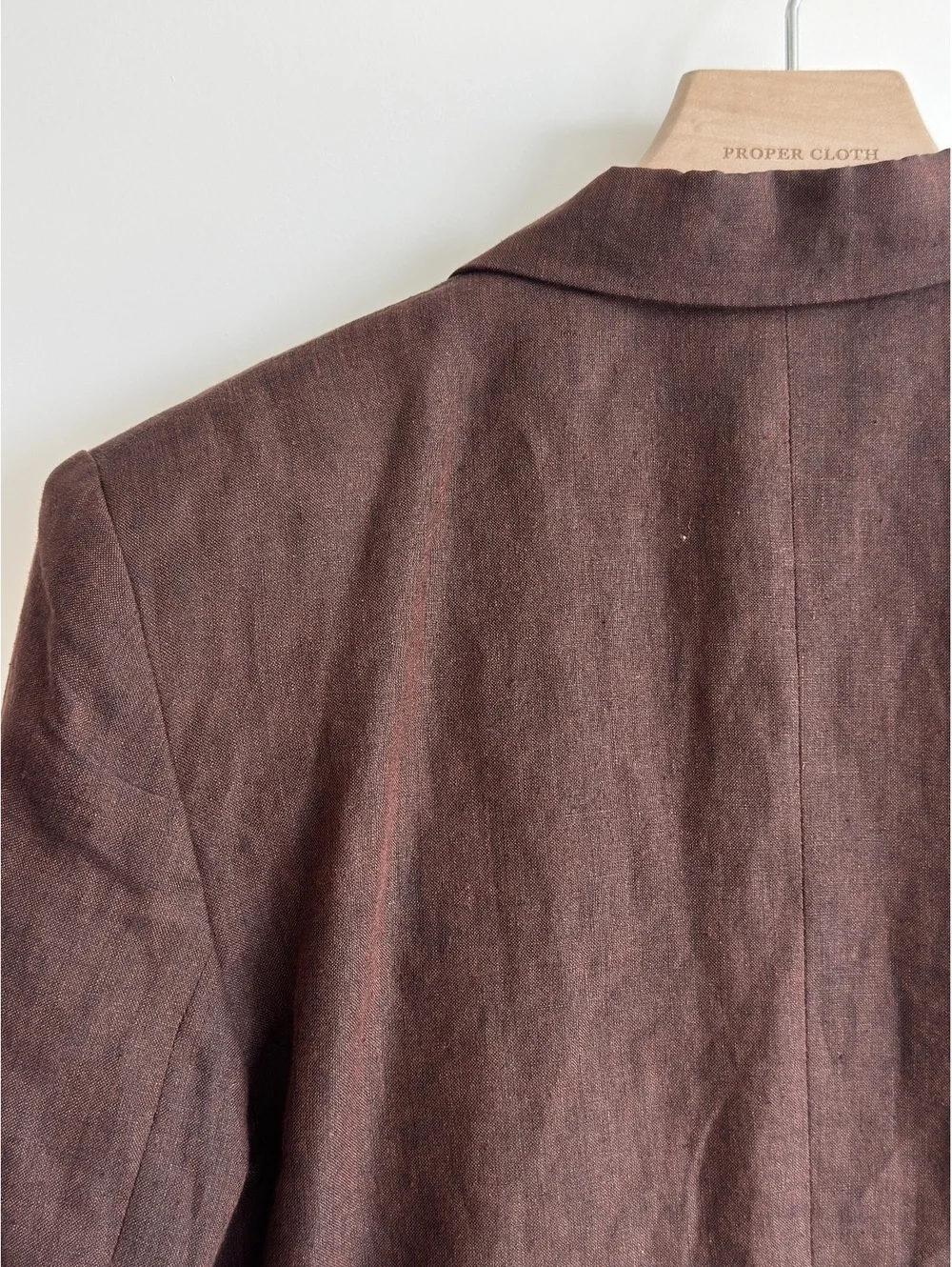 Vintage Colna Paris 100% Linen Brown Blazer Made in France FR 42
